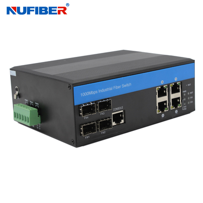 Bộ chuyển mạch công nghiệp được quản lý 4 cổng IP44 với bảo vệ chống sét lan truyền 4 Sfp 4 KV Ethernet