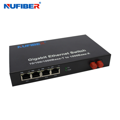 1000M 4 cổng Rj45 + 1 cổng cáp quang với SM Dual fiber FC 1310nm Optic Ethernet Switch