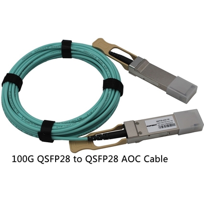 QSFP28 đến QSFP28 Cáp quang AOC 100G, Cáp đồng hoạt động 1M