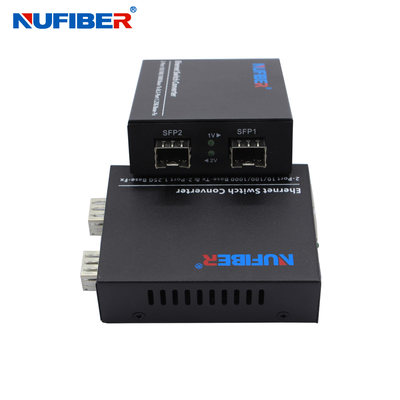 Bộ chuyển mạch Ethernet sợi quang DC5V Gigabit, Bộ chuyển mạch Ethernet SFP 2 cổng