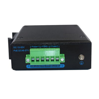 OEM Industrial SFP Ethernet Switch 10/100/1000M RJ45 4 Cổng đến 2 1000M SFP Slot Media Converter DC24V