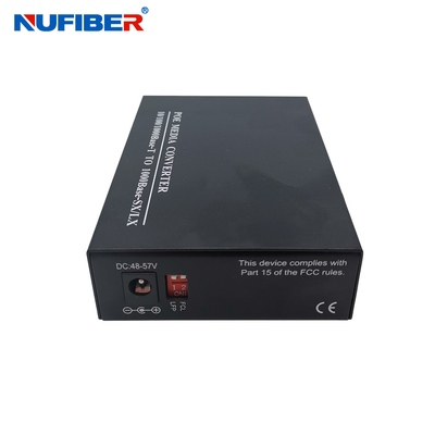 Gigabit POE 15W SFP đến RJ45 Optical Media Converter 100/1000Mbps SFP đến UTP POE Media Converter
