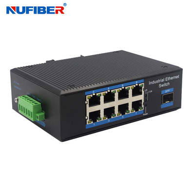 Din Rail Mount Industrial SFP Ethernet Switch 1.25G khe SFP đến 8 10/100/1000Mpbs RJ45 Network Switch
