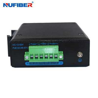 Công nghiệp 24V Fiber Media Converter 10/100/1000M RJ45 đến 1000M SFP Slot DC10V SFP Media Converter