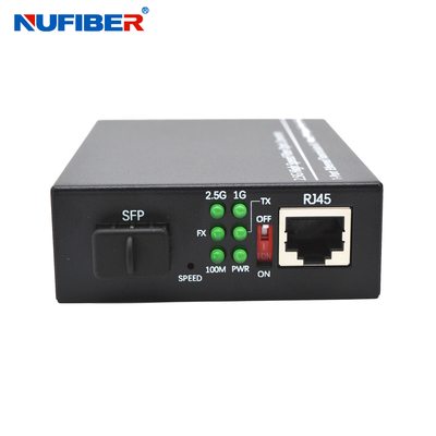 OEM 2.5G SFP đến RJ45 Fiber Media Converter 2.5G Fiber đến UTP Optical Media Converter DC12V