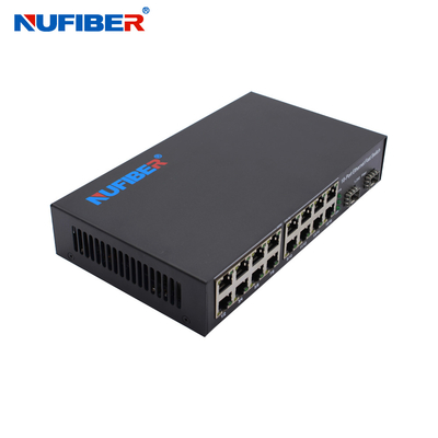 OEM Gigabit SFP Ethernet Switch 2*1000M SFP đến 16*10/100/1000Mbps RJ45 Port DC12V Điện