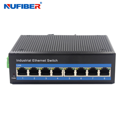 Bộ chuyển mạch Ethernet công nghiệp 10 / 100M 8 cổng Rj45 UTP với giá treo tường Din-rail
