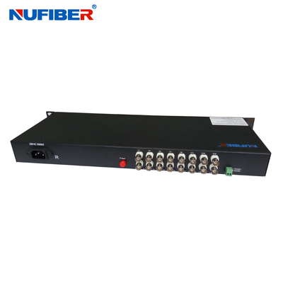 Bộ chuyển đổi video sợi quang 16BNC đồng trục sang bộ phát và bộ thu Fiber Ovideo hỗ trợ Tiêu chuẩn video NTSC, PAL hoặc SECAM