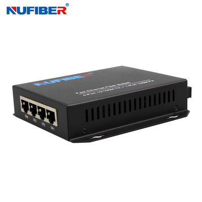 Bộ chuyển mạch Ethernet cáp quang thương mại Tx sang Fx với chỉ báo trạng thái liên kết LED