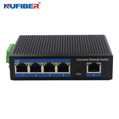 IP40 Din Rail Mount Network Switch Hub Giao diện 5 cổng Gigabit Rj45 UTP