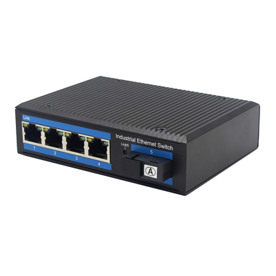 Bộ chuyển đổi phương tiện cáp quang Ethernet Gigabit 4 cổng Din Rail